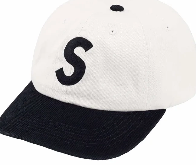 6-PANEL Embroidered Red S 24SS Leather Retro Hat White blocked Color LOGO Buckle Black 2-TONE Khaki 0703